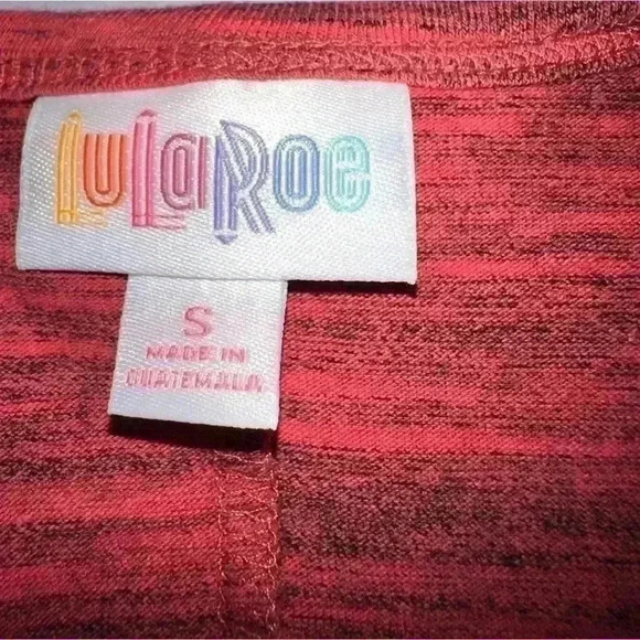 Lularoe small terracotta with black micro stripe Carly‎ dress.NWT. Cotton blend! - Picture 4 of 6